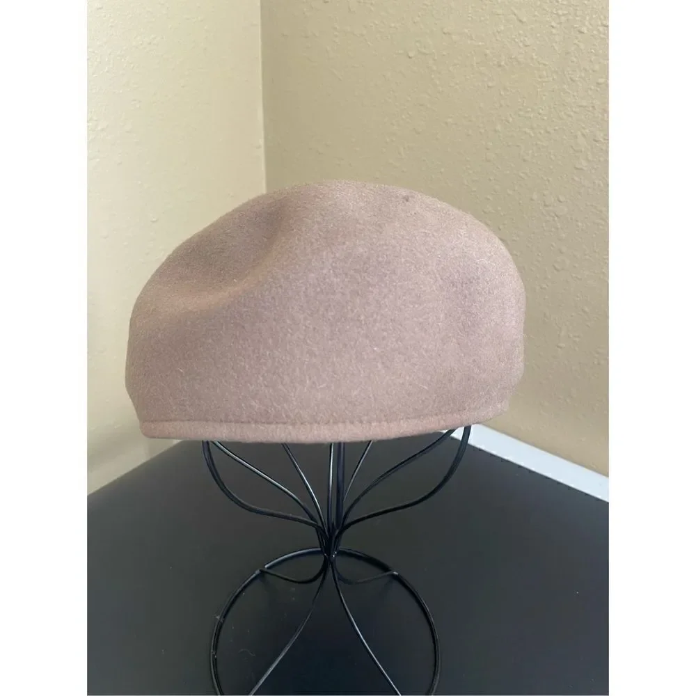 Country Gentleman London Driving Cap Tan 100% Wool Winter Newsboy Hat Size M